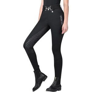 GemRebel Full Seat Riding Pants Tights w Pockets L Equestrian Breeches Non Slip